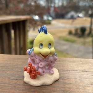 Vintage Disney Flounder Little Mermaid Porcelain Figurine